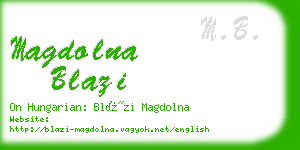 magdolna blazi business card